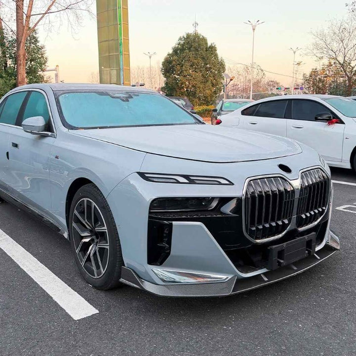 Car Craft Compatible With Bmw 7 Series G70 G73 I7 2023+ M Sport Front Bumper Lip Splitter Skirts Zst-1441 Cf Carbon Fiber Look - CAR CRAFT INDIA