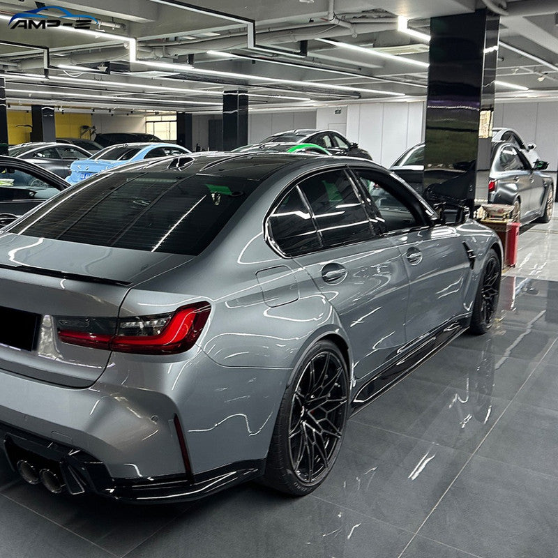 Car Craft Compatible With Bmw M3 G80 G81 2021-2026 Side Skirt Splitter Trim Running Board Zst-1529 Gb Glossy Black CC-10953