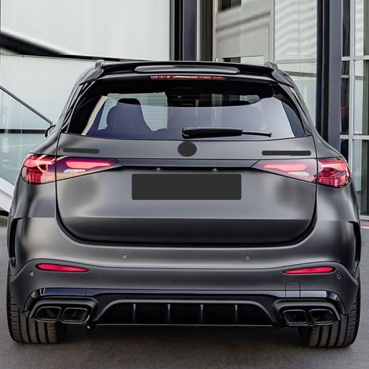 Car Craft Compatible With Mercedes Benz Glc W254 2023-2026 Upgrade Facelift Convert To Glc63 Amg Bodykit Rear Bumper Skirt Diffuser Rear After Lip Silver Gc W254-005
