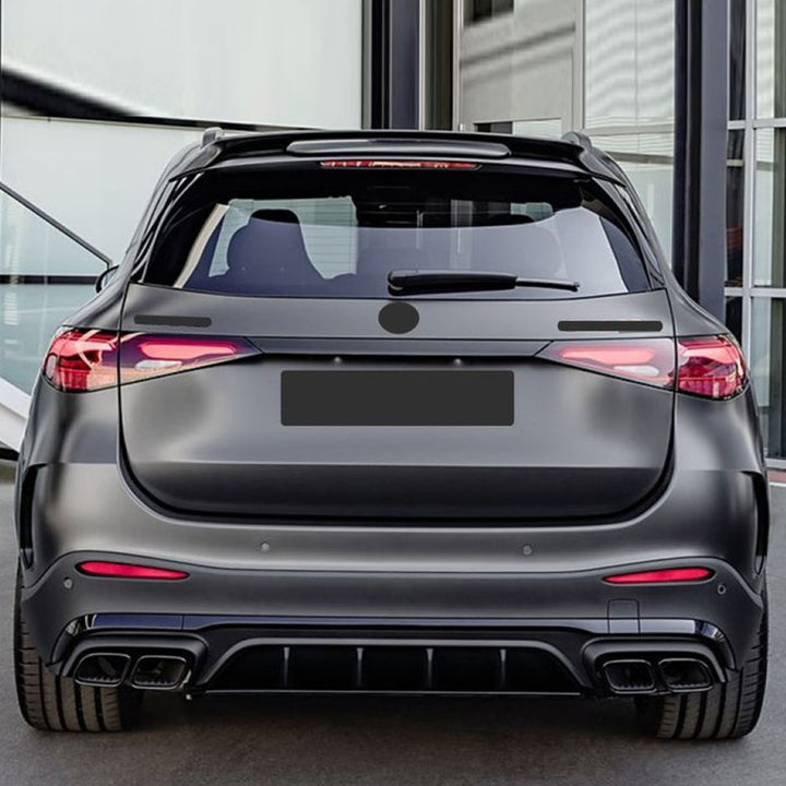 Car Craft Compatible With Mercedes Benz Glc W254 2023-2026 Upgrade Facelift Convert To Glc63 Amg Bodykit Rear Bumper Exhaust Pipe Tip Black Gc W254-008