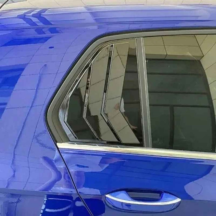 Car Craft Compatible With Vw Volkswagen Golf 8 Mk8 2020-2026 Car Rear Window Shutter Cover Louver Side Vent Trim Triangle Carbon Fiber Look