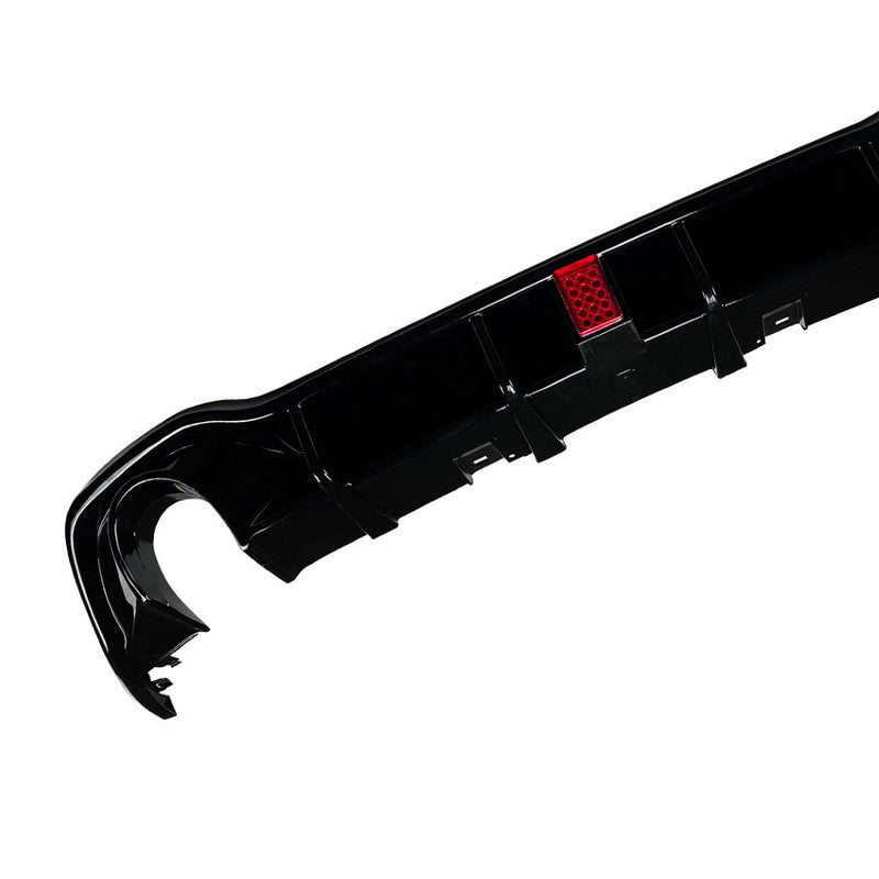 Car Craft Compatible With Volkswagen Vw Golf 8 2020-2026 Gti R Line Bumper Rear After Lip Diffuser  Trim Skirt F1 Style Led   Zst-535 Gb Usa CC-10950
