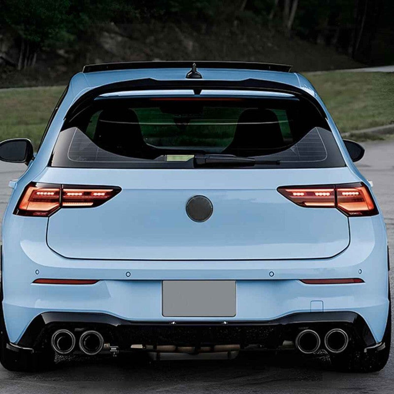 Car Craft Compatible With Vw Volkswagen Golf Gti R 8 8.5 2020-2025 Trunk Wing Lip Boot Rear Spoiler Cs Style Zst-777 Cf Carbon Fiber Look - CAR CRAFT INDIA