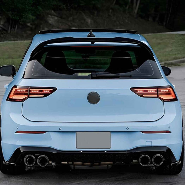 Car Craft Compatible With Vw Volkswagen Golf Gti R 8 8.5 2020-2025 Trunk Wing Lip Boot Rear Spoiler Cs Style Zst-777 Gb Glossy Black - CAR CRAFT INDIA