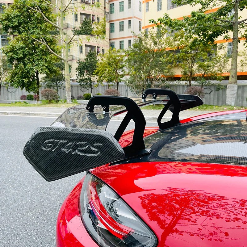 Car Craft Compatible With Porsche Boxter Cayman 718 989 997 998 981 911 Rear Trunk Wing Boot Tail Double Deck Wing Lip Gtr Spoiler Real Carbon Fiber - CAR CRAFT INDIA