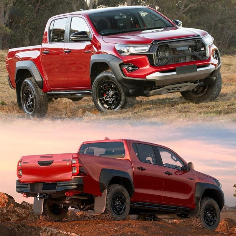 Car Craft Compatible With Toyota Hilux Revo 2016-2020 Upgrade Facelift Convert To Gx Gr Sport Bodykit Bumper Grill Trim Skirst Wheel Arch Cliding Moulding