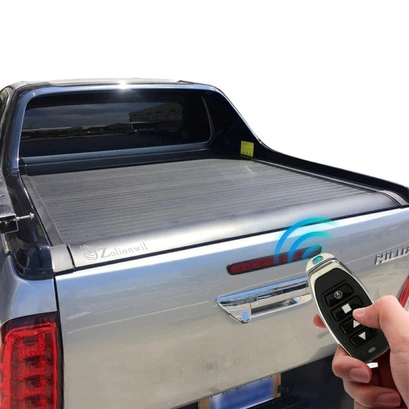 Car Craft Compatible With Isuzu D-max V Cross 2019-2025 Shutter Rear Truck Bed Retractable Lid Tonneau Tray Cover Roller Back Rear Hand Controlled By Electric Remote Or App - CAR CRAFT INDIA