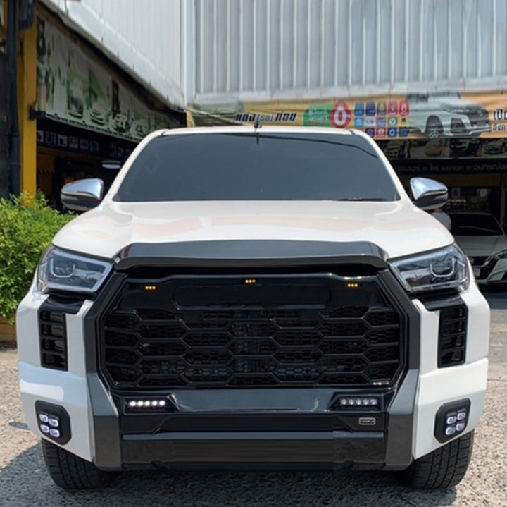 Car Craft Compatible With Toyota Hilux Revo 2016-2020 Upgrade Facelift Convert To Gx Gr Sport Tundra Bodykit Bumper Grill Trim Skirst Wheel Arch Cliding Moulding
