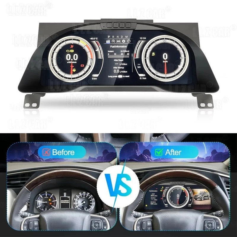 Car Craft Compatible With Toyota Innova Crysta 2016-2023 Dashboard Interior Digital Instrument Speedometer Cluster Meeter Player