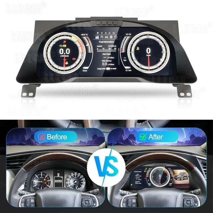 Car Craft Compatible With Toyota Innova Crysta 2016-2023 Dashboard Interior Digital Instrument Speedometer Cluster Meeter Player