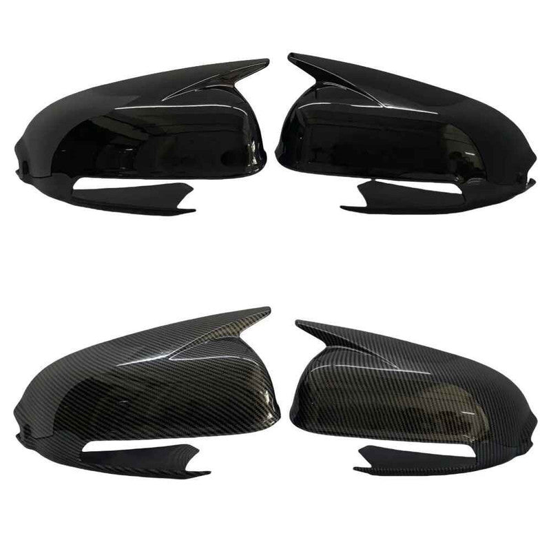 Car Craft Compatible With Hyundai Kona Kauai Hybrid 2018-2026 Side Rear View Case Wing Cap Shell Housing Mirror Covers 3m Tape Pasting Style Carbon Fiber Look CC-11517