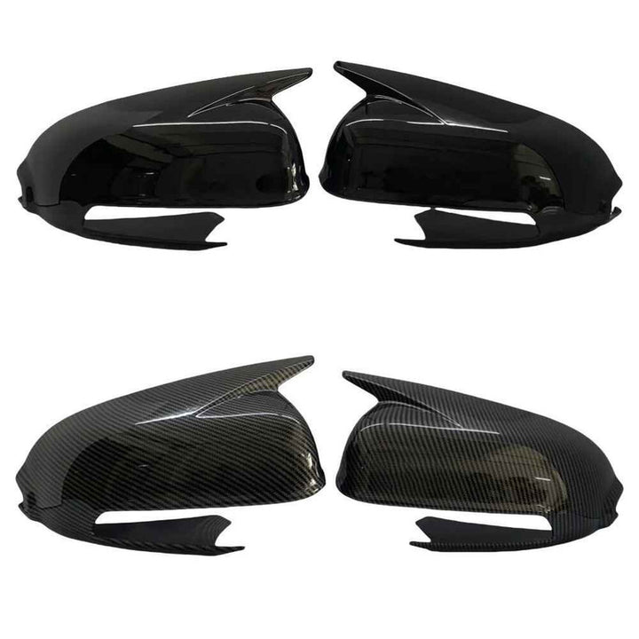 Car Craft Compatible With Hyundai Kona Kauai Hybrid 2018-2026 Side Rear View Case Wing Cap Shell Housing Mirror Covers 3m Tape Pasting Style Glossy Black CC-11516