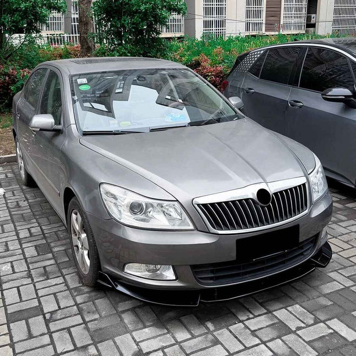Car Craft Compatible With Skoda Octavia Laura Mk2.5 2008-2012 Bumper Front Lip Splitter Skirt Trim Zst-1578 Cf Carbon Fiber Look