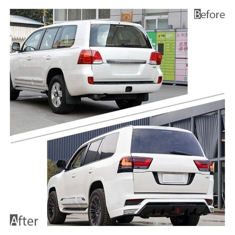 Car Craft Compatible With Toyota Land Cruiser Lc200 2008-2020 Upgrade Facelift Convert To Lc300 2022 Wald Style Bodytkit Front Rear Bumper Hood Fender Trunk Headlight Taillight Mirror Side Step Trim Grill Skirt Splitter Cut Version 1:1 F176b