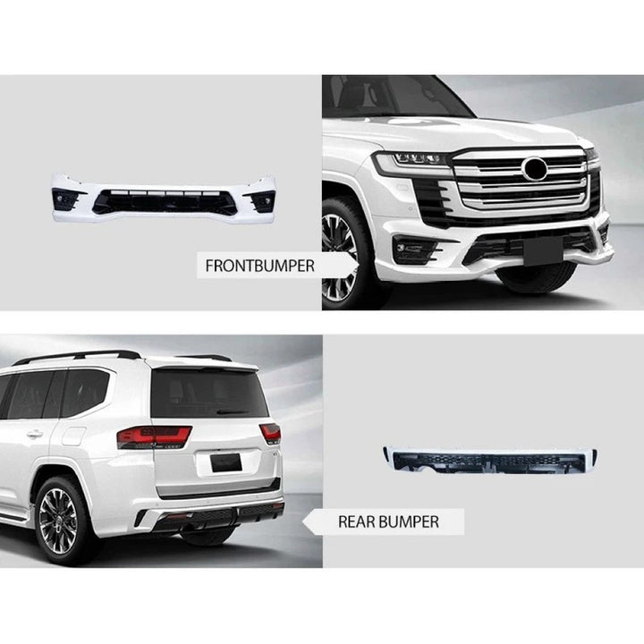 Car Craft Compatible With Toyota Land Cruiser Lc300 Lc 300 2021+ Upgrade Facelift Convert To Lc300 Middle East Kuwait Style Bodytkit Front Rear Bumper Skirt Splitter Lip F153
