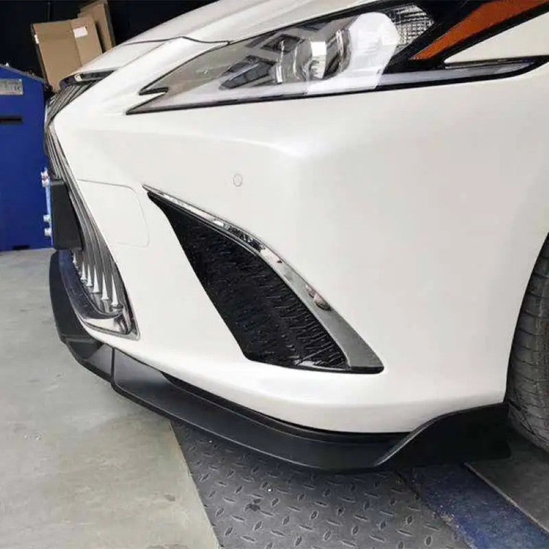 Car Craft Compatible With Lexus Es 2018-2022 Front Bumper Lip Skirt Trim Carbon Fiber Look