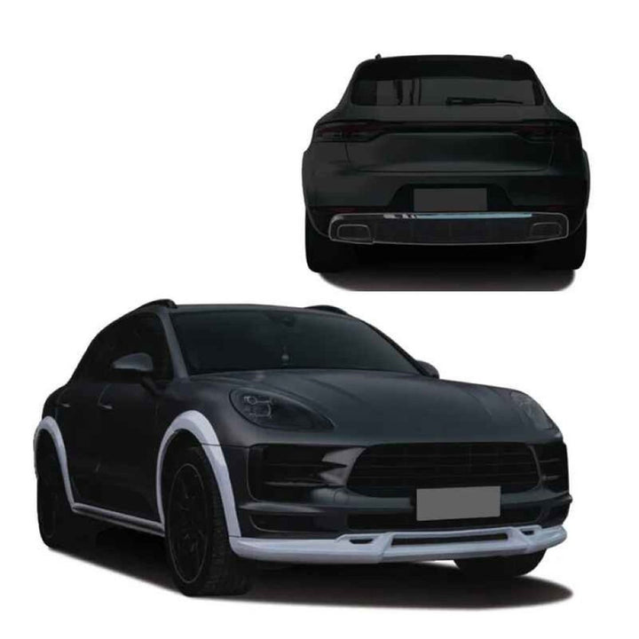 Car Craft Compatible With Porsche Macan 95b 95b.2 For 2018-2021 Upgrade Convert Bodykit Body Kit Front Rear Lip Bumper Skirt Trim Splitter Diffuser Exhaust Tip Pipe Tkt Style