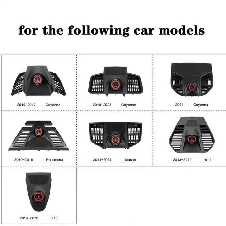 Car Craft Compatible With Porsche Macan 95b 2014-2021 New Upgrade Lcd Car Stopwatch Stop Watch Interior Dashboard Central Clock Compass Time Electronic Meter Black