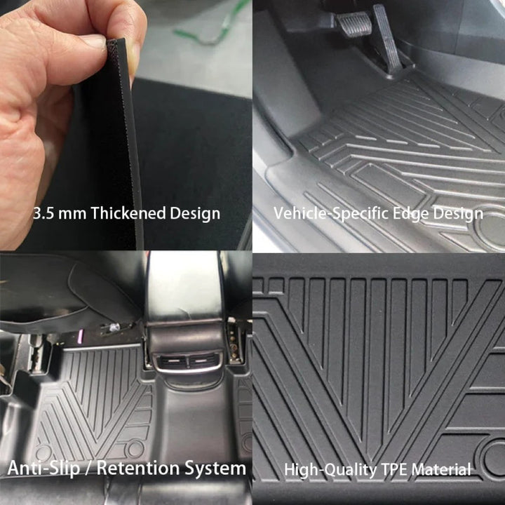 Car Craft Compatible With Toyota Land Cruiser Lc200 Lc 200 2007-2017 Car Floor Foot Mats Mat Rubber Eco-friendly All Weather 5d Tpe Rhd Carpet Waterproof Anti-slip Full Set Bk-jd-039