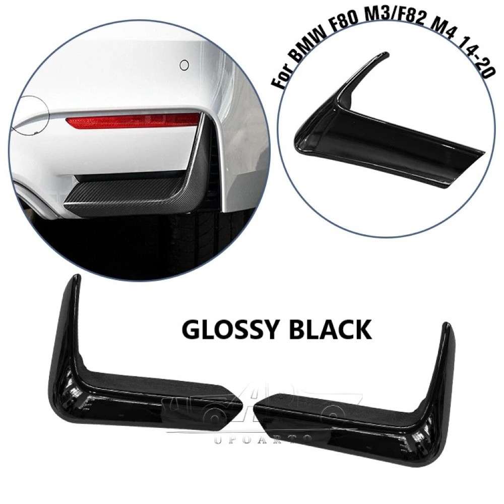 Car Craft Compatible With Bmw 3 Series F80 F82 M3 M4 2012-2018 Rear Bumper After Lip Splitter Skirts Diffuser Trim Ar-bm-0182 Glossy Black - CAR CRAFT INDIA