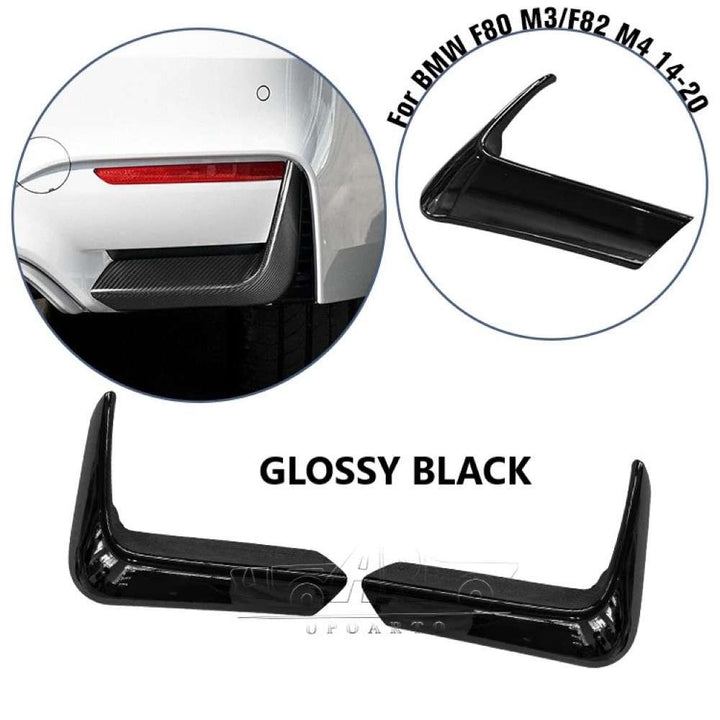 Car Craft Compatible With Bmw 3 Series F80 F82 M3 M4 2012-2018 Rear Bumper After Lip Splitter Skirts Diffuser Trim Ar-bm-0182 Glossy Black - CAR CRAFT INDIA