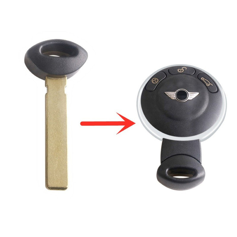 Car Craft Compatible With Mini Cooper S One D Clubman Countryman Cabrio R Series R50 R55 R56 R56 R58 R60 2007-2013 Key Cover Case Physical Key Blade Bm-ks-24