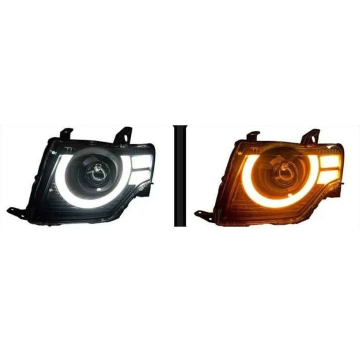 Car Craft Compatible With Mitsubishi Pajero Sport V97 Montero 2006-2018 Car Front Upgraded Head Light Lamp Xenon Headlight Retrofit Upgrade Modified Led Drl Hid Defender Style - CAR CRAFT INDIA