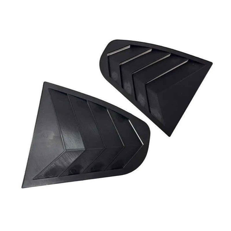 Car Craft Compatible With Skoda Octavia Laura 2008-2012 Car Rear Window Shutter Cover Louver Side Vent Trim Triangle Glossy Black