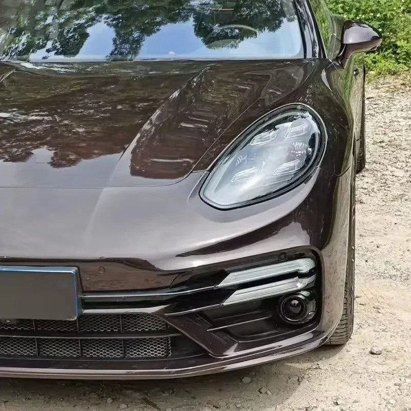 Car Craft Compatible With Porsche Panamera 970 2009-2016 970.1 970.2 Upgrade Facelift Convert To 2017 Turbo 7 Style Modified Bumper Headlights Bodykit Front