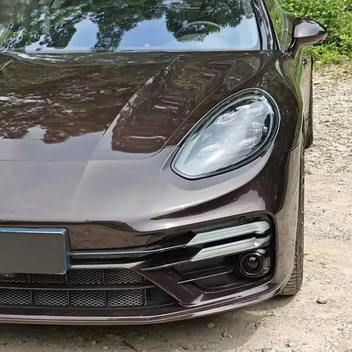 Car Craft Compatible With Porsche Panamera 970.2 2014-2016 Upgrade Facelift Convert To 2017 971 Turbo 7 Style Modified Bumper Headlights Bodykit Front