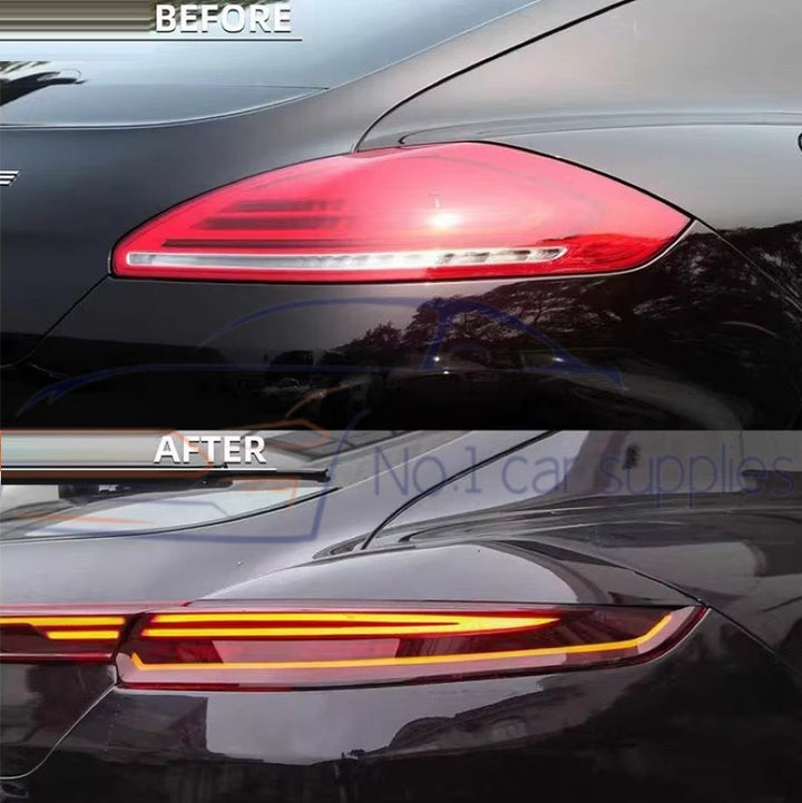 Car Craft Compatible With Porsche Panamera 970 2009-2016 970.1 970.2 Upgrade Facelift Convert To 2017 Turbo S Style Modified Bumper Taillight Bodykit Rear - CAR CRAFT INDIA