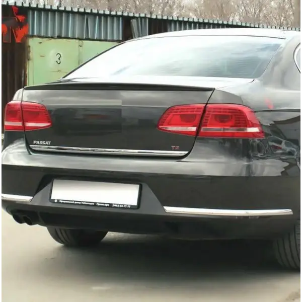 Car Craft Compatible With Vw Volkswagen Passat Magoton B7 2011-2015 Rear Trunk Wing Boot Lip Wing Roof Spoiler Glossy Black