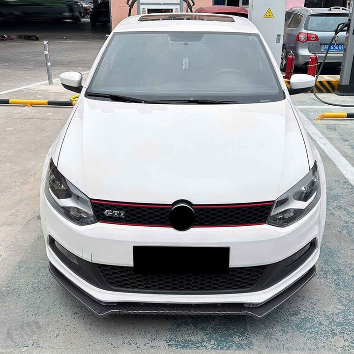 Car Craft Compatible With Vw Volkswagen Polo Jetta 2010-2014 Front Bumper Lip Splitter Skirts Zst-1109 Cf Carbon Fiber Look - CAR CRAFT INDIA