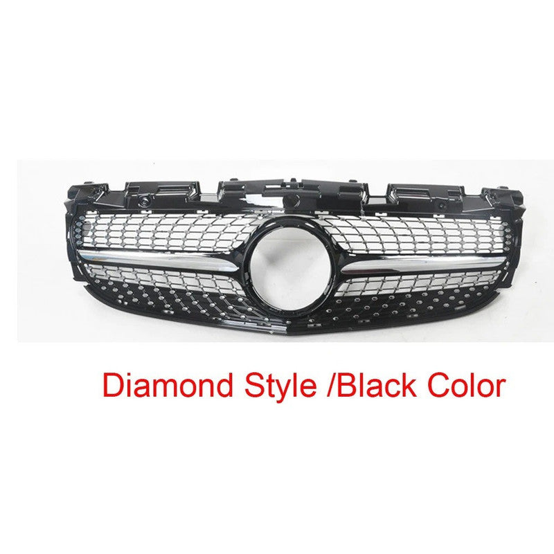 Car Craft Compatible With Mercedes Benz Slc Slk Class R172 W172 2016-2020 Front Amg Bumper Show Grill Diamond Silver CC-9676