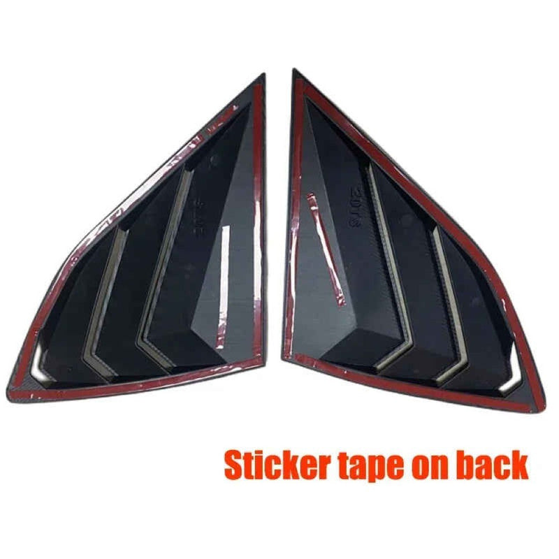 Car Craft Compatible With Hyundai Tucson 2016-2020 Car Rear Window Shutter Cover Louver Side Vent Trim Triangle Carbon Fiber Look