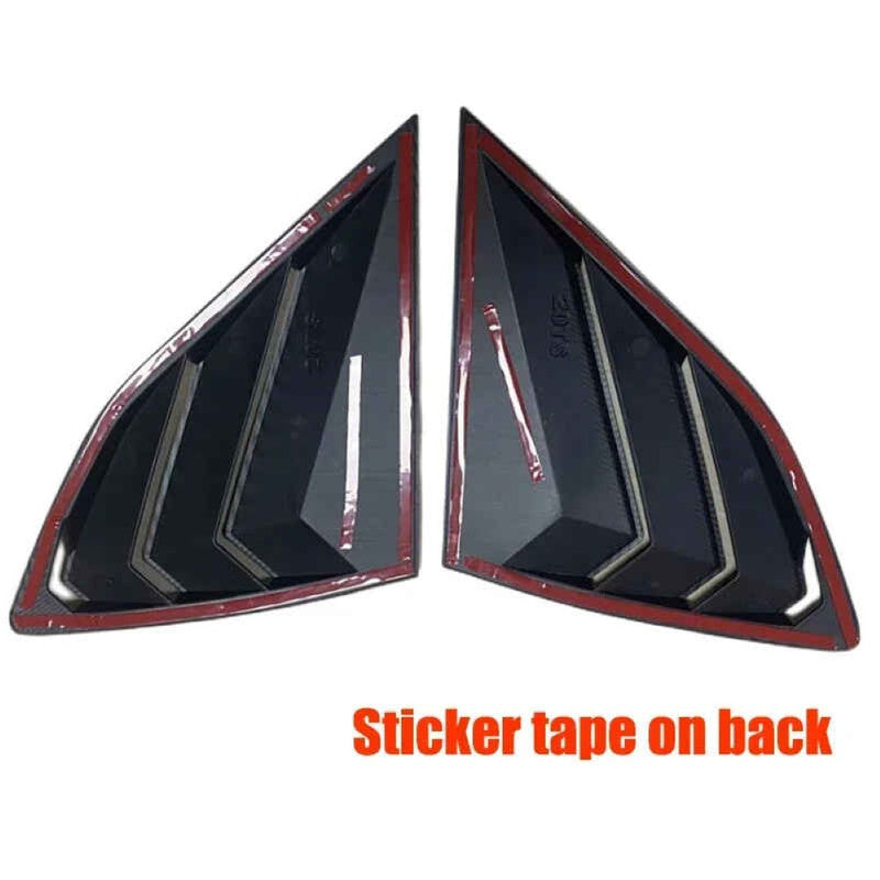 Car Craft Compatible With Hyundai Tucson 2016-2020 Car Rear Window Shutter Cover Louver Side Vent Trim Triangle Glossy Black