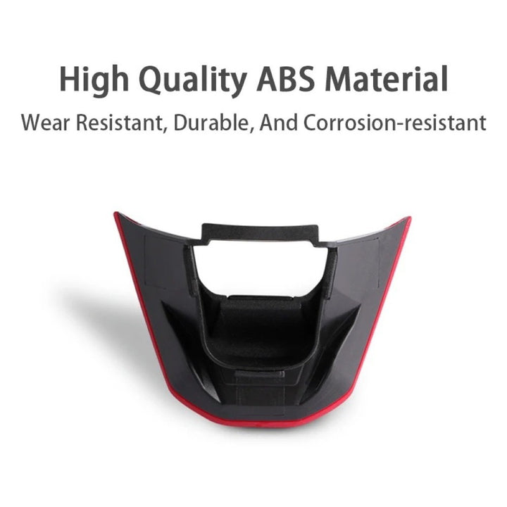 Car Craft Compatible With Volkswagen Virtus Arteon Golf 8 Vw Id.3 Passat B8 T-cross Tiguan Touareg Vw T6 Steering Wheel Trim Badge Logo Gti Line Red - CAR CRAFT INDIA