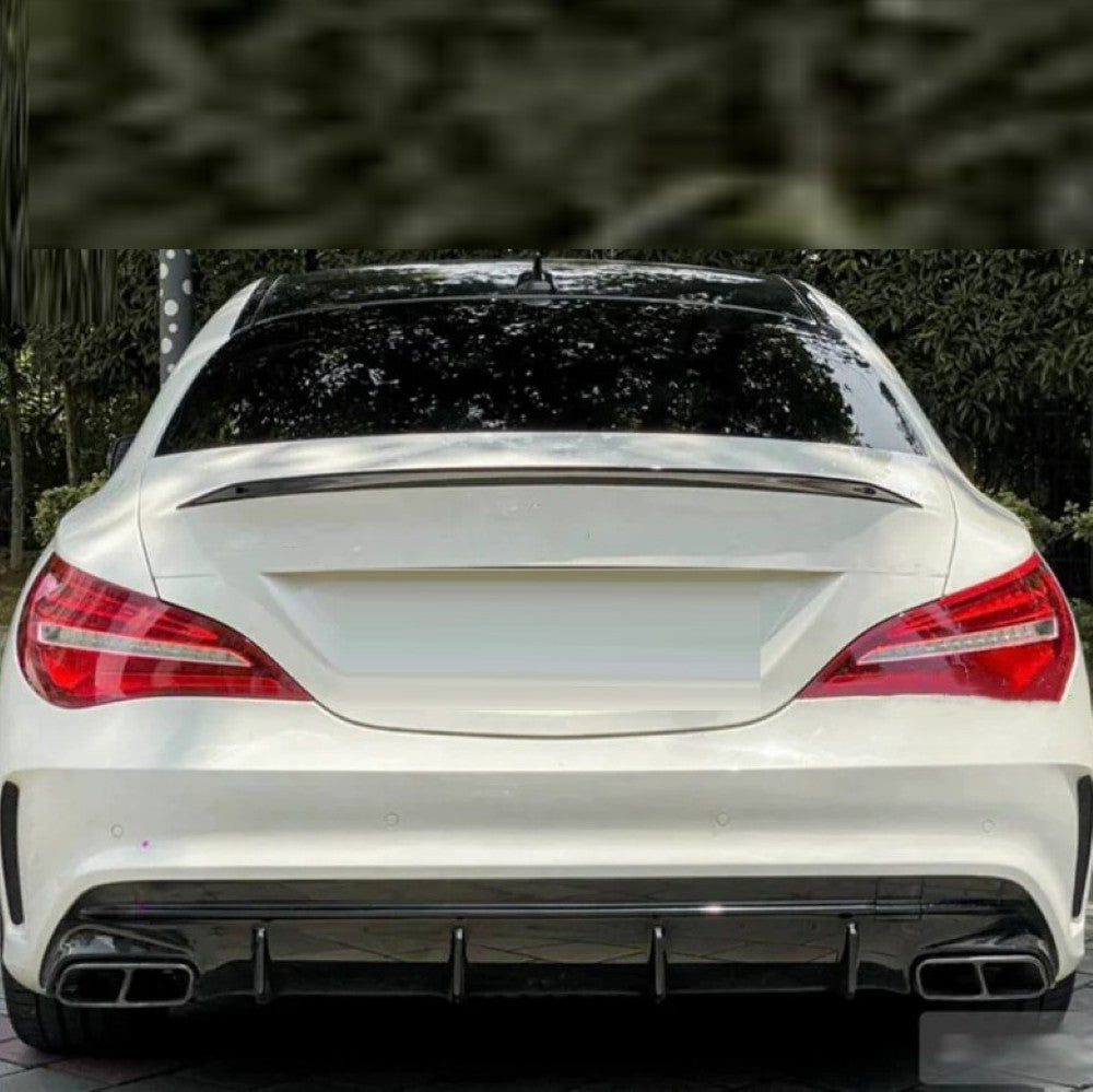 Car Craft Compatible With Mercedes Benz Cla Class W117 C117 X117 2013-2019 Amg Rear Bumper Upgrade Convert To Amg Amga45 After Rear Lip Diffuser Gc W117-007