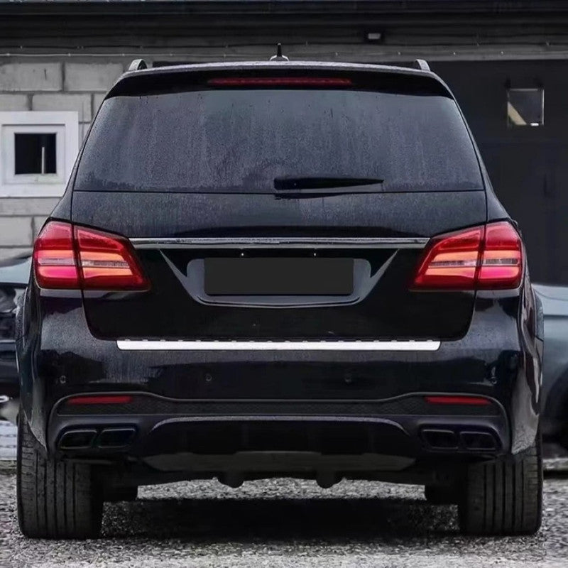 Car Craft Compatible With Mercedes Benz Gls W166 X166 2016-2019 Amg Rear Bumper Upgrade Convert To Gls63 Amg After Rear Lip Diffuser Gc W166-005
