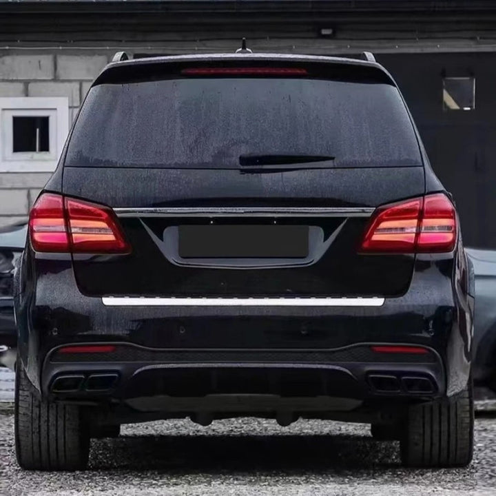 Car Craft Compatible With Mercedes Benz Gls W166 X166 2016-2019 Rear Bumper Upgrade Convert To Amg Gls63 Amg Bumper Bodykit Gc X166-005