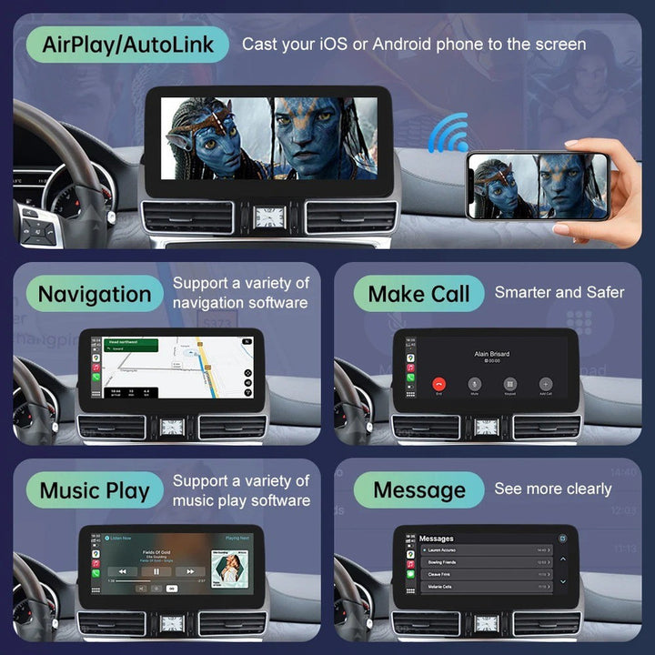 Car Craft Compatible With Mercedes Benz Ml Gl W166 X166 2012-2015 Digital Infotaiment Touch Screen Android Multimedia Player Gps Navigation Radio Carplay Android Auto 12.3 Inch Android 13, 8 Core 4gb+64gb