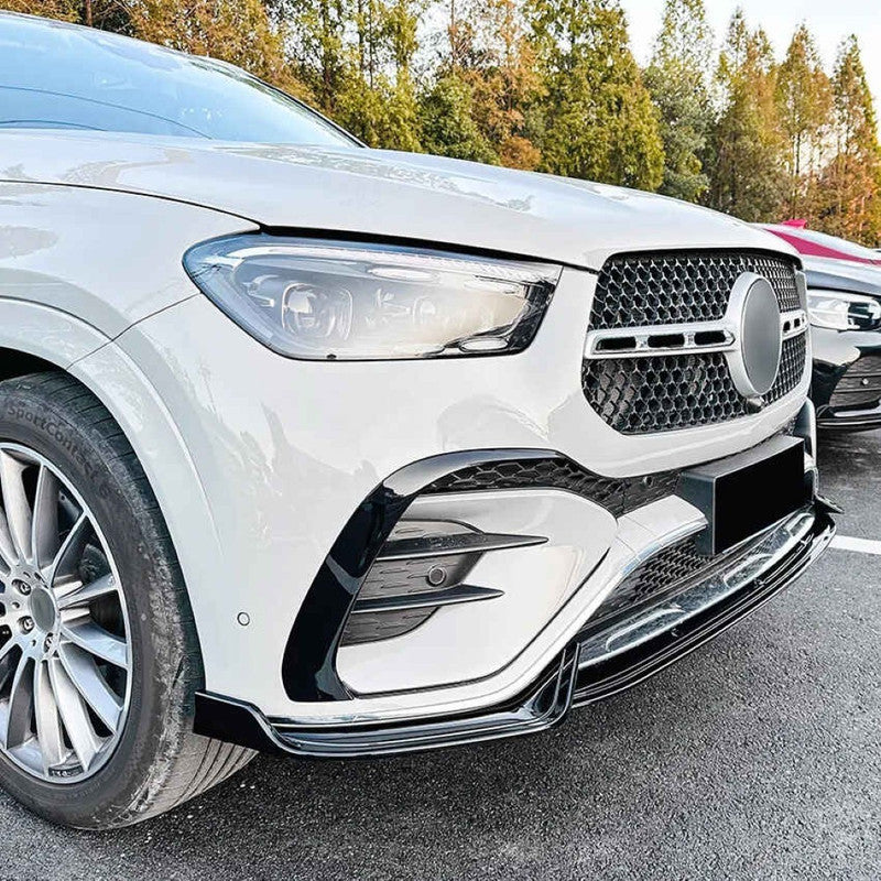 Car Craft Compatible With Mercedes Benz Gle W167 X167 Coupe Lci 2023+ Front Amg Bumper Show Grill Silver