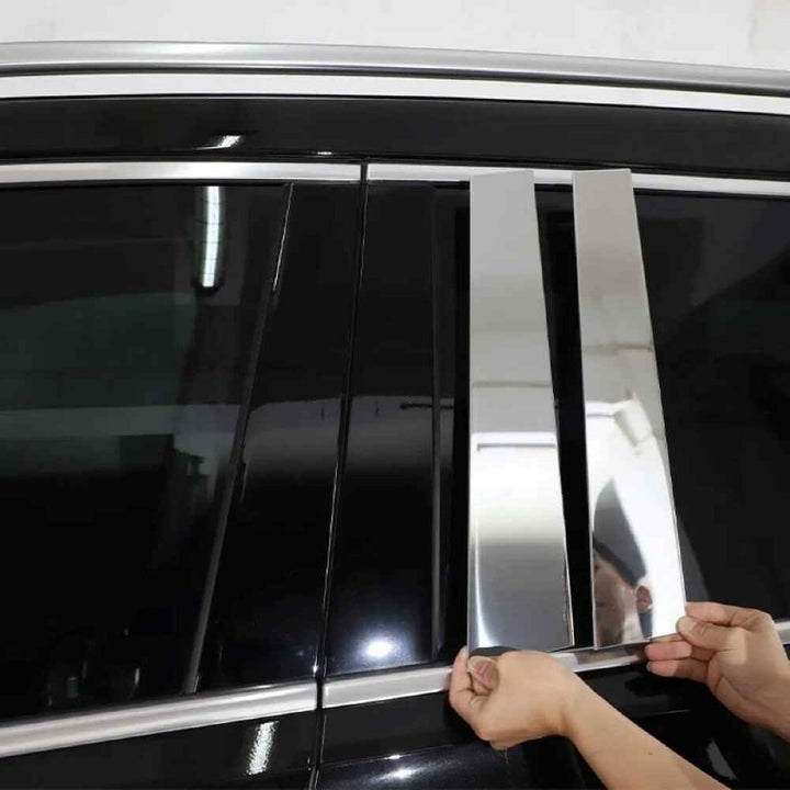 Car Craft Compatible With Mercedes Benz Gl Gls W166 X166 2012-2019 Side Window Door Piller Chrome Strip Garnish Trim CC-9959