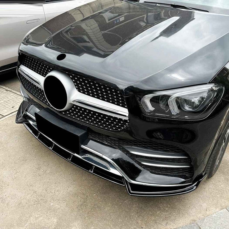 Car Craft Compatible With Mercedes Benz Gle Class W167 X167 C167 2019-2023 Amg Line Front Bumper Lip Splitter Skirts Zst-1083 Cf Carbon Fiber Look - CAR CRAFT INDIA