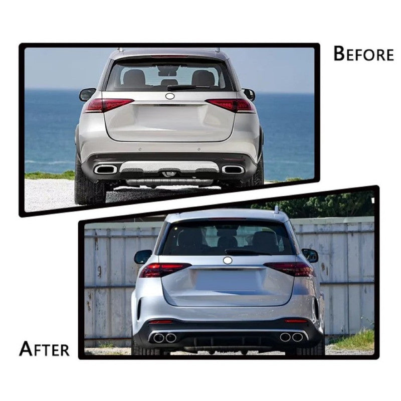 Car Craft Compatible With Mercedes Benz Gle W167 2019-2024 Upgrade Convert To Gle53 Amg Bodykit Rear Bumper After Lip Diffuser