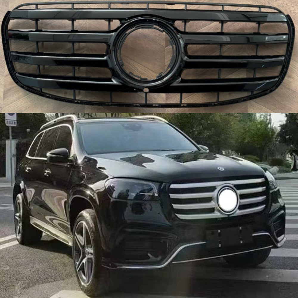 Car Craft Compatible With Mercedes Benz Gls Class W167 X167 2023-2026 Front Bumper Show Grill Standard Black
