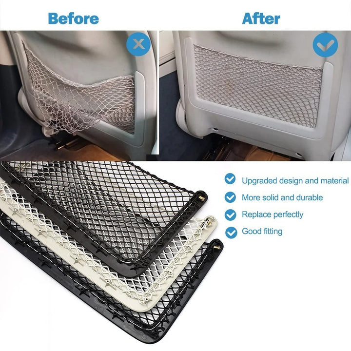 Car Craft Compatible With Mercedes Benz Gle Gls W167 X167 2019-2025 Rear Seat Backrest Storage Pocket Net Cover 16791031028u04 Light Beige