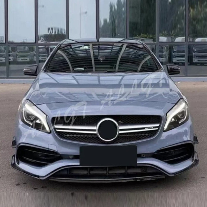 Car Craft Compatible With Mercedes Benz A Class W176 2012-2016 Front Bumper Amg Show Grill Amg Silver