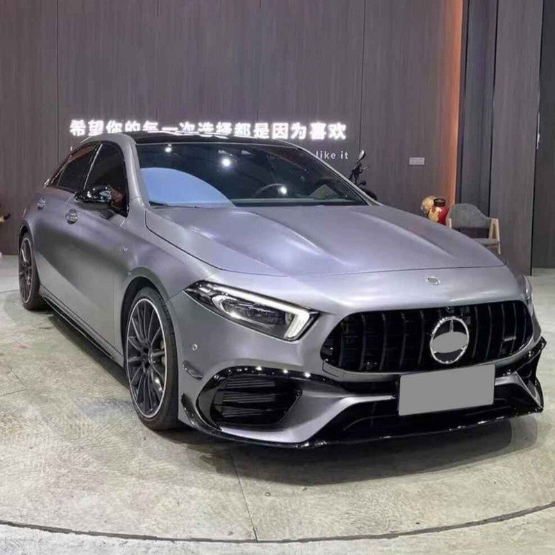 Car Craft Compatible With Mercedes Benz A Class W177 2018-2024 Front Rear Bumper Side Skirt Diffuser Exhaust Tip Upgrade Convert To Amg Amg45s Bumper Bodykit W177-017