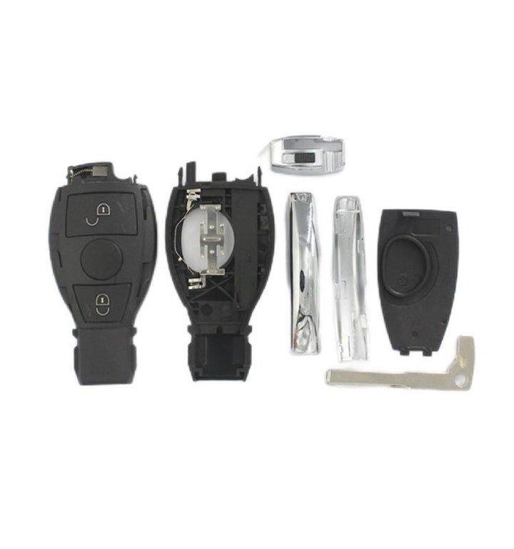 Car Craft Compatible With Mercedes Benz A B C E S G M Class W164 W166 W117 W176 W156 W253 W463 W464 W204 W212 W221 W171 W172 Car Key Cover Shell With Blade 2 Button 1 Battery Holder Benz-ks-41